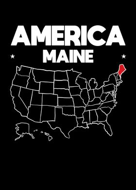 USA gift Maine State