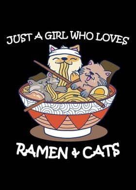 Japanese Ramen Cat Anime M