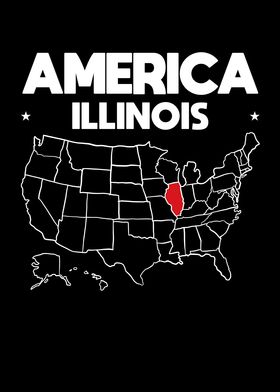 USA gift Illinois State