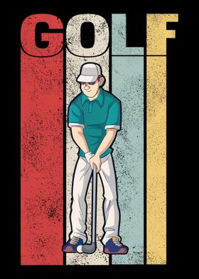 Golfer Golf Retro Golfing 