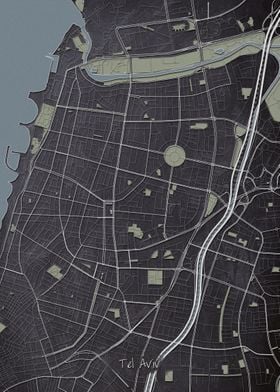 Tel Aviv Downtown Map