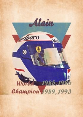 Alain Prost helmet retro