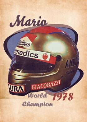 Mario Andretti helmet