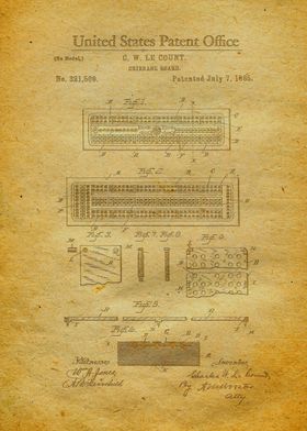 13 Cribbage Board Patent