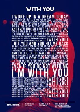 Lyric linkin park' Poster, picture, metal print, paint by Rijis