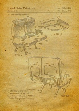 14 Airplane Seat Patent