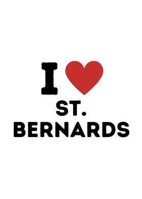 I Love St Bernards Simple