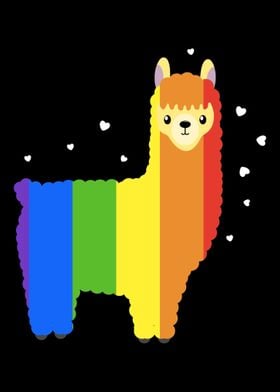 LGBTQ Llama  Rainbow LGBT