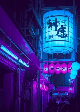 Cyber lantern in Osaka