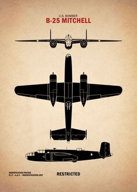 B25 Mitchell ID Poster