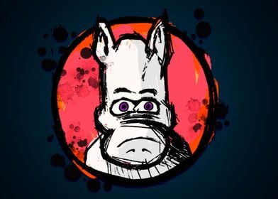 Funny Cartoon Pig 