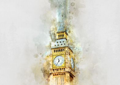 Watercolor Big Ben