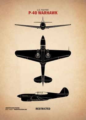 P40 Warhawk ID Poster