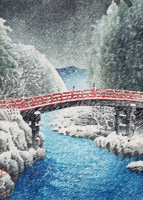 Snow At Shinkyo Bridge