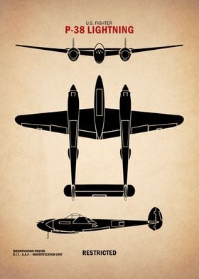 P38 Lightning ID Poster