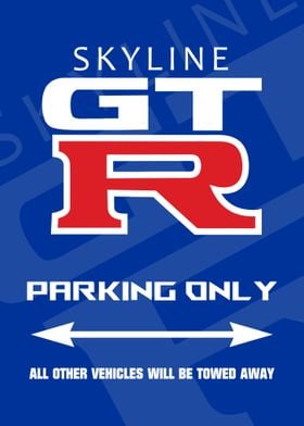 Nissan GTR Parking Blue