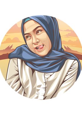 Hijab Muslim Vector 