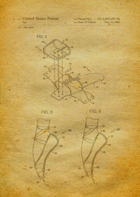 18 Ballet Toe Shoe Patent