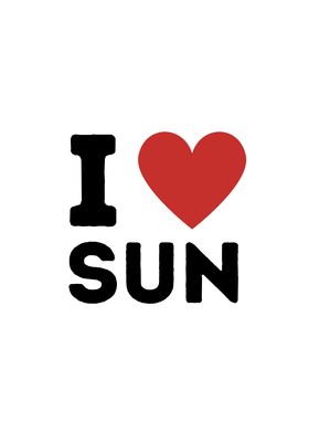 I Love Sun Simple Heart