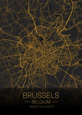 Brussels Belgium Citymap