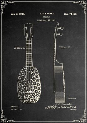 Ukulele Patent Blueprint