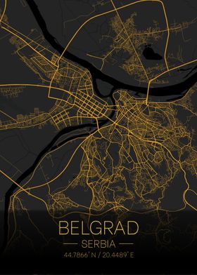 Belgrad Serbia Citymap