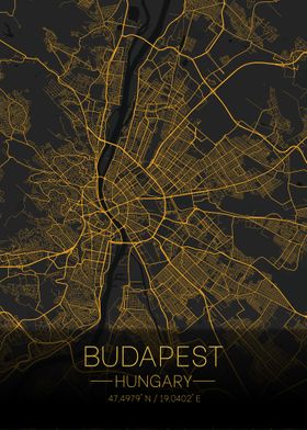 Budapest Hungary Citymap