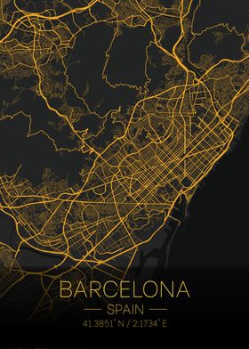 Barcelona Spain Citymap