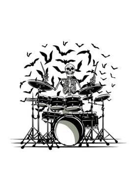 Horror Skull Drummer