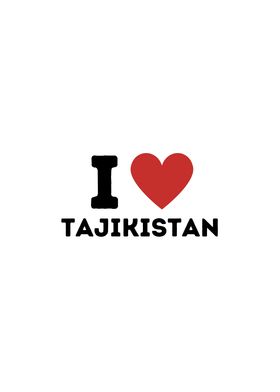 I Love Tajikistan Simple