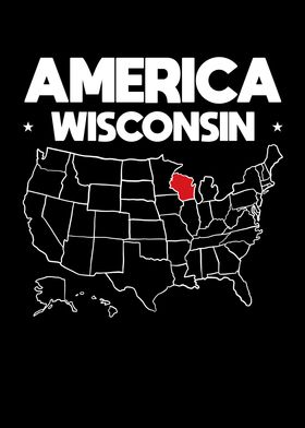 USA gift Wisconsin State