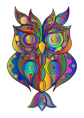 Abstract owl head