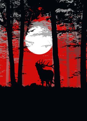 Deer in the night