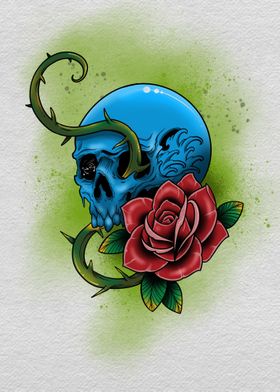 Skull and Rose