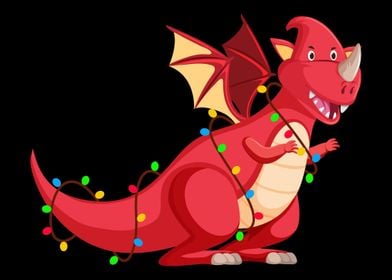 Christmas Dragon  Funny X