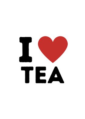 I Love Tea Simple Heart