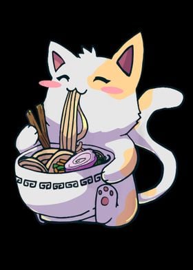Kawaii Anime Cat Ramen