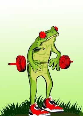 Sixpack Weightlifting Frog