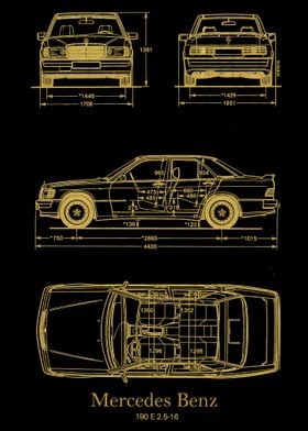 Mercedes Benz W201 gold 