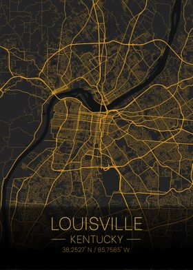 Louisville Kentucky Map