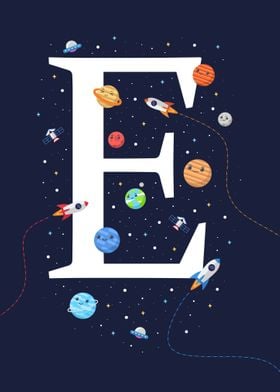 alphabet letter E space