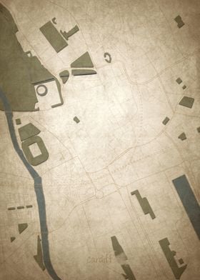 Cardiff Downtown Map