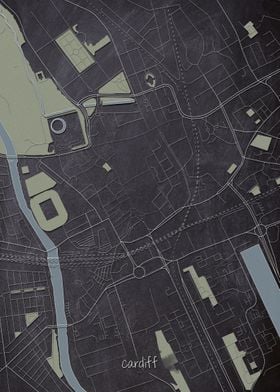 Cardiff Downtown Map