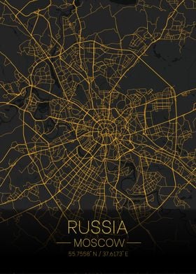 Russia Moscow Citymap