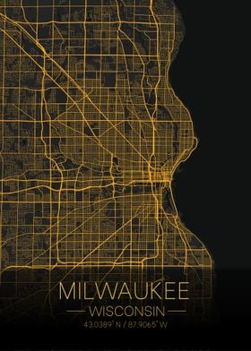 Milwauke Wisconsin Citymap