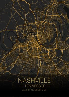 Nashville Tennesee Citymap