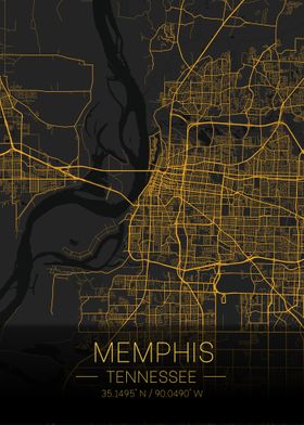 Memphis Tennessee Citymap