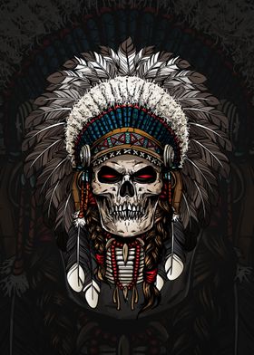 Indian Chief Skull