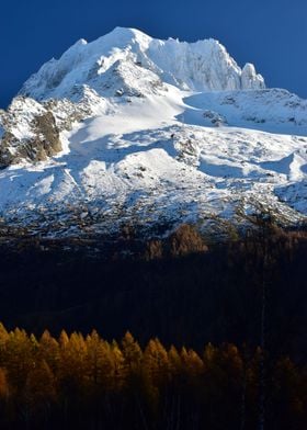 First snow Aiguille Verte