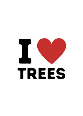 I Love Trees Simple Heart